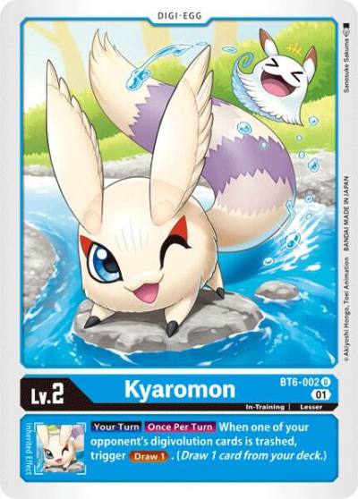 Kyaromon BT6-002 U Double Diamond Digimon card