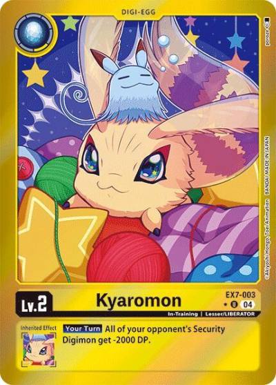Kyaromon Foil EX7-003 U Digimon LIBERATOR Digimon card
