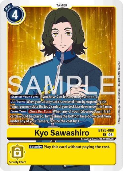 Kyo Sawashiro BT25-088 R Dual Revolution Digimon card