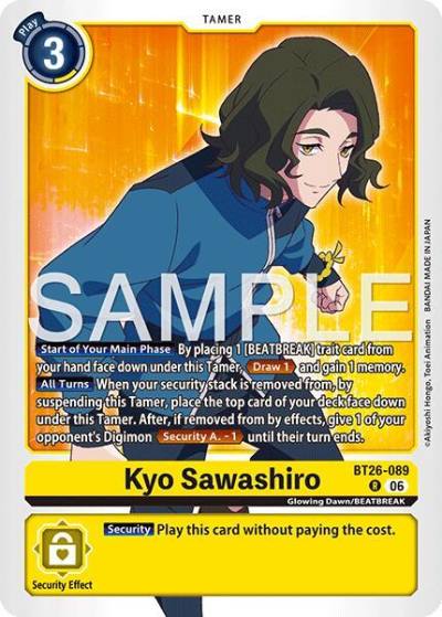 Kyo Sawashiro BT26-089 R Timeless Bonds Digimon card
