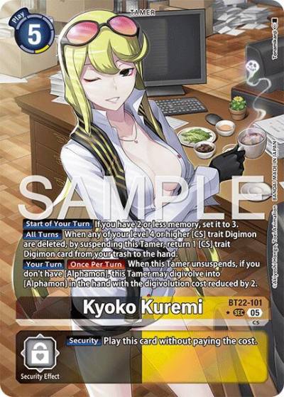 Kyoko Kuremi Alternate Art BT22-101 SEC Cyber Eden Digimon card