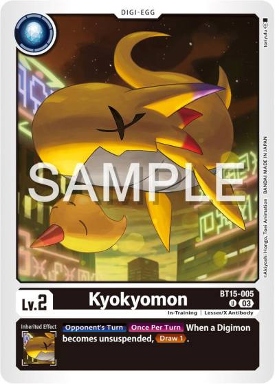 Kyokyomon BT15-005 U Exceed Apocalypse Digimon card