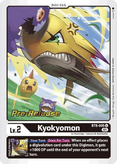 Kyokyomon BT8-005 U New Awakening Pre-Release Cards Digimon card