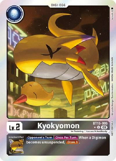Kyokyomon Exceed Apocalypse Box Promotion Pack BT15-005 U Exceed Apocalypse Digimon card