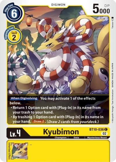 Kyubimon BT10-036 C Xros Encounter Digimon card