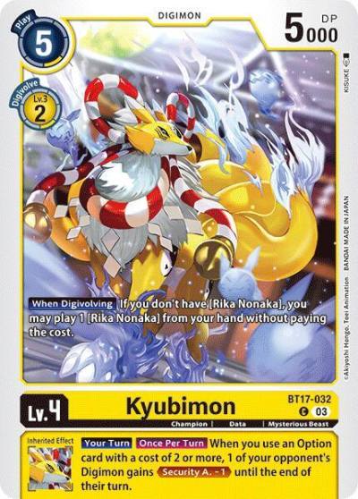 Kyubimon BT17-032 C Secret Crisis Digimon card