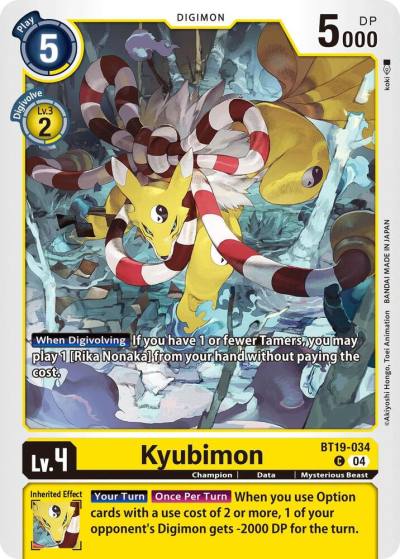 Kyubimon BT19-034 C Release Special Booster 2.5 Digimon card