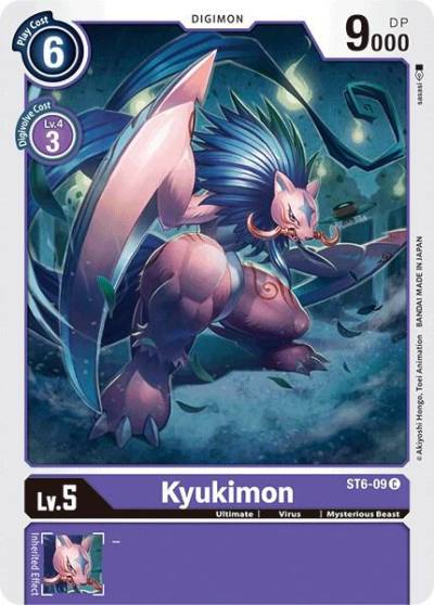 Kyukimon ST6-09 C Starter Deck 06: Venomous Violet Digimon card