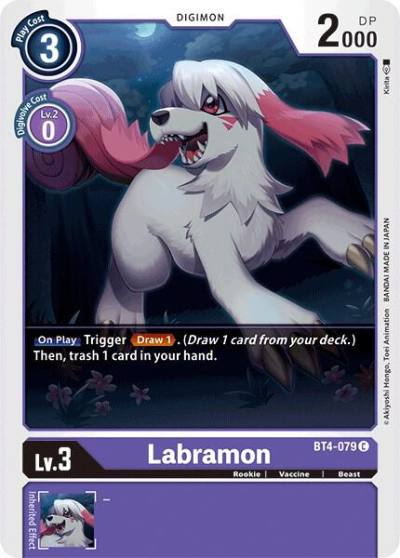 Labramon BT4-079 C Great Legend Digimon card