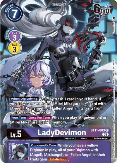 LadyDevimon Alternate Art BT11-083 R Dimensional Phase Digimon card