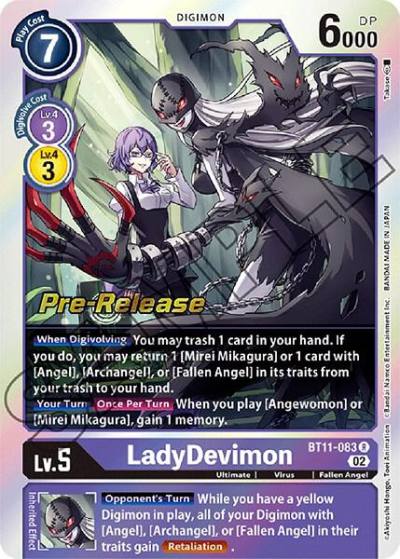 LadyDevimon BT11-083 R Dimensional Phase Pre-Release Cards Digimon card