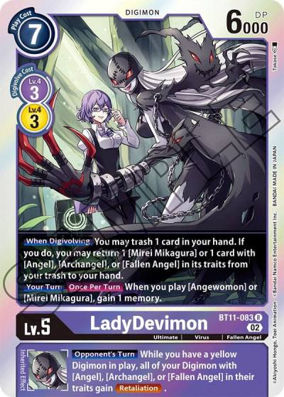 LadyDevimon BT11-083 R Dimensional Phase Digimon card