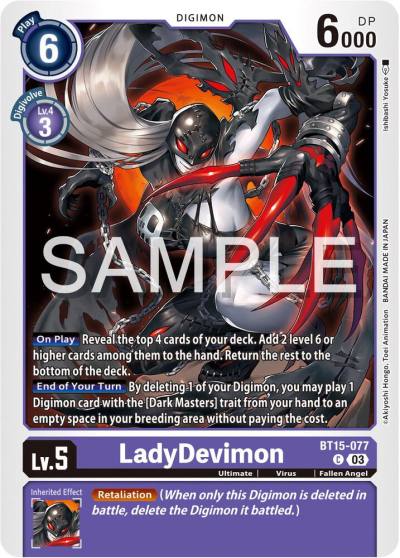LadyDevimon BT15-077 C Exceed Apocalypse Digimon card