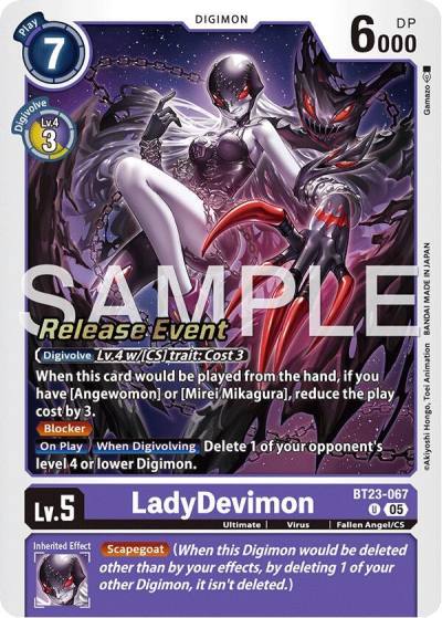 LadyDevimon BT23-067 U Hackers' Slumber Release Event Cards Digimon card