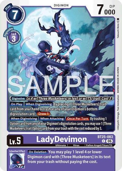 LadyDevimon BT25-083 C Dual Revolution Digimon card