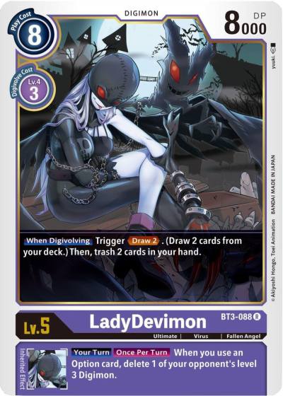 LadyDevimon BT3-088 R Release Special Booster 1.5 Digimon card