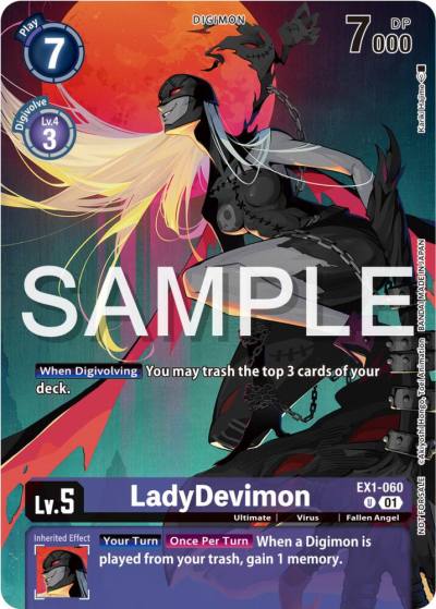 LadyDevimon Digimon Illustration Competition Pack 2023 EX1-060 U Classic Collection Digimon card