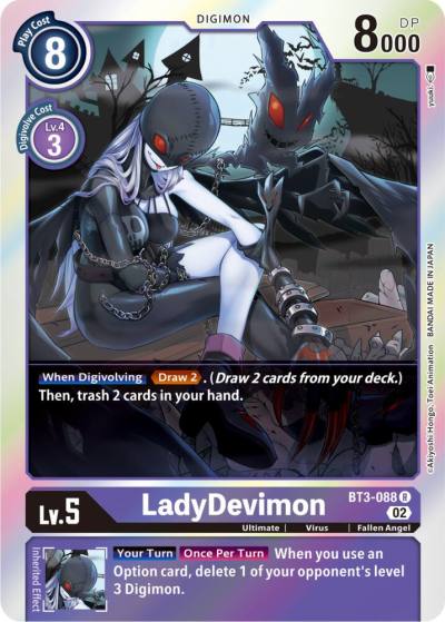 LadyDevimon Resurgence Booster Reprint BT3-088 R Resurgence Booster Digimon card
