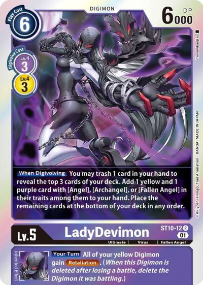 LadyDevimon ST10-12 R Starter Deck 10: Parallel World Tactician Digimon card