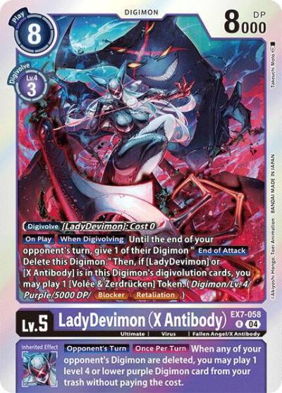 LadyDevimon X Antibody EX7-058 R Digimon LIBERATOR Digimon card