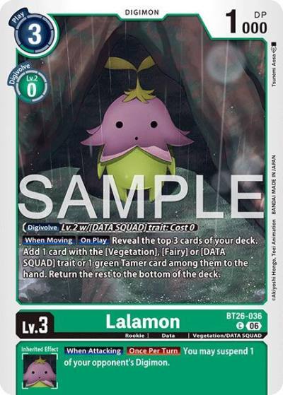 Lalamon BT26-036 C Timeless Bonds Digimon card