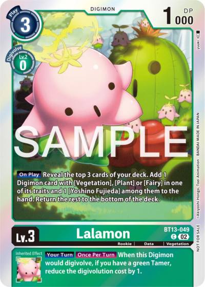 Lalamon Event Pack 6 BT13-049 C Versus Royal Knights Digimon card