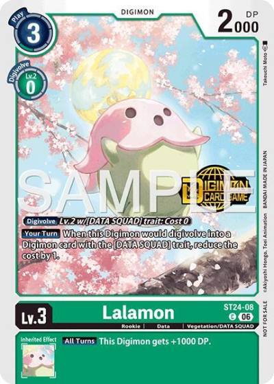 Lalamon Welcome Tamers Pack Vol2 ST24-08 C Starter Deck 24: Data Squad Release Event Cards Digimon card