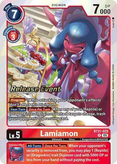 Lamiamon BT21-025 R World Convergence Release Event Cards Digimon card