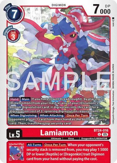 Lamiamon BT24-016 U Time Stranger Digimon card