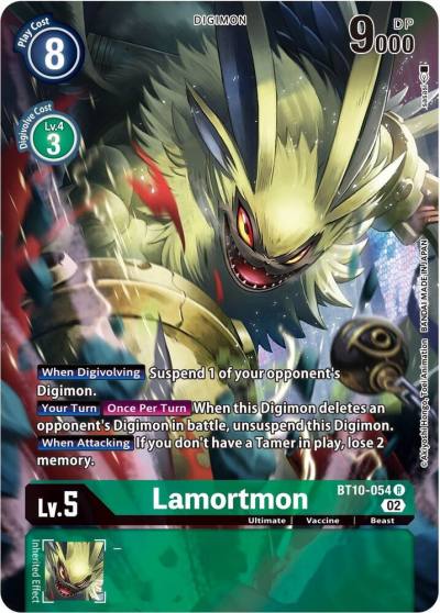 Lamortmon Alternate Art BT10-054 R Xros Encounter Digimon card