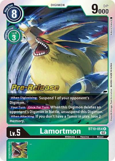 Lamortmon BT10-054 R Xros Encounter Pre-Release Cards Digimon card