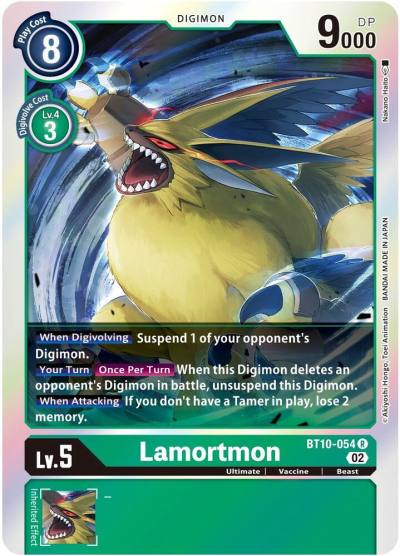 Lamortmon BT10-054 R Xros Encounter Digimon card