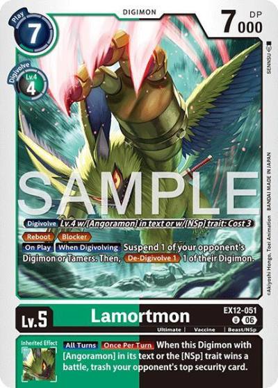Lamortmon EX12-051 U Digital World Shambala Digimon card
