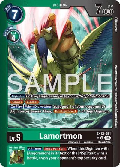 Lamortmon Limited Foil EX12-051 U Digital World Shambala Digimon card
