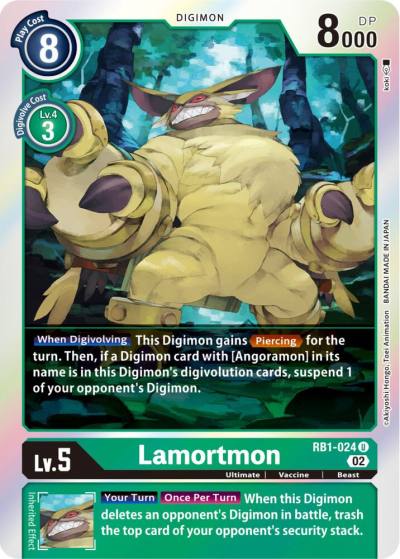 Lamortmon RB1-024 U Resurgence Booster Digimon card