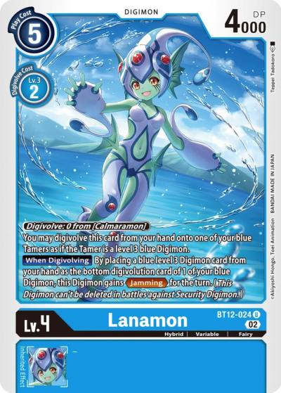 Lanamon BT12-024 U Across Time Digimon card