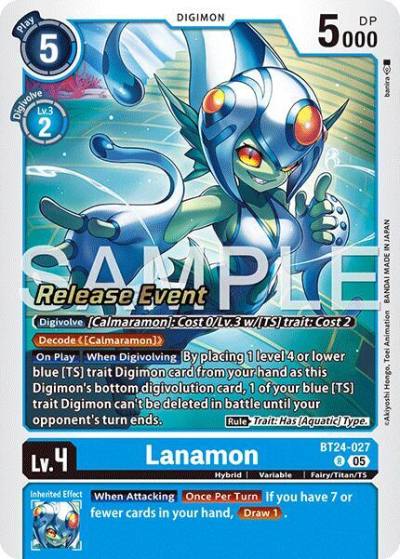 Lanamon BT24-027 R Time Stranger Release Event Cards Digimon card