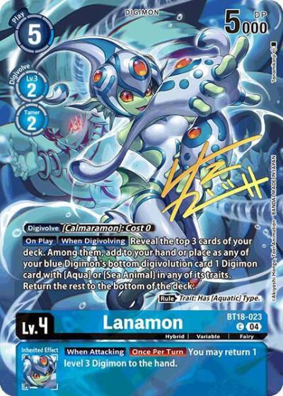 Lanamon Rare Pull BT18-023 C World Convergence Digimon card