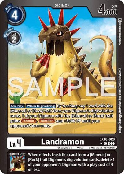 Landramon Limited Foil EX10-028 C Sinister Order Digimon card