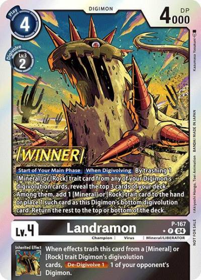 Landramon Store Tournament 2025 Vol1 Winner Pack P-167 P Digimon Promotion Cards Digimon card