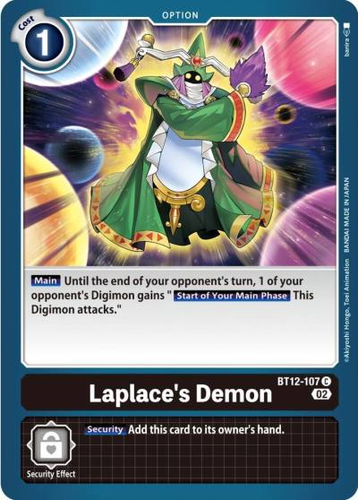Laplaces Demon BT12-107 C Across Time Digimon card