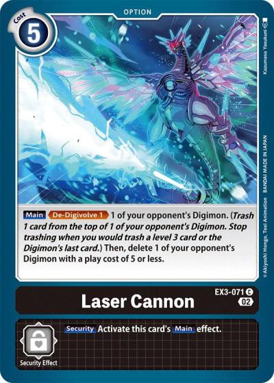 Laser Cannon EX3-071 C Draconic Roar Digimon card