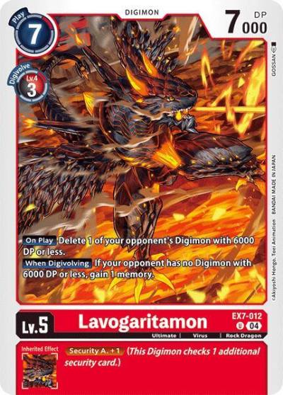 Lavogaritamon EX7-012 U Digimon LIBERATOR Digimon card