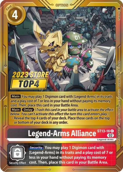 Legend Arms Alliance 2023 Store Top 4 ST13-16 C Starter Deck 13: Ragnaloardmon Digimon card