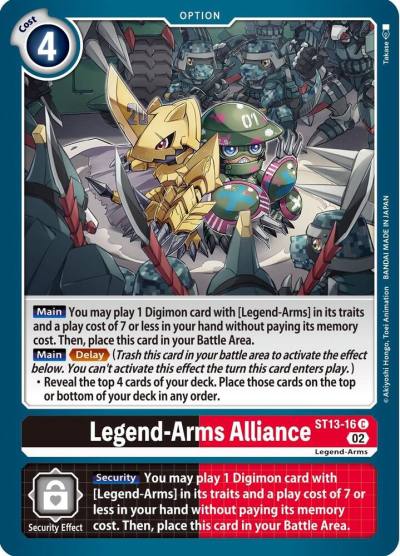 Legend Arms Alliance ST13-16 C Starter Deck 13: Ragnaloardmon Digimon card