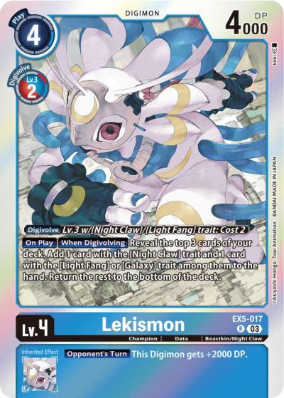 Lekismon EX5-017 R Animal Colosseum Digimon card