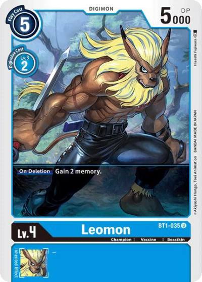 Leomon BT1-035 U Release Special Booster 1.0 Digimon card