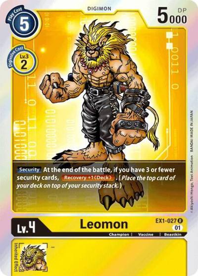 Leomon EX1-027 R Classic Collection Digimon card