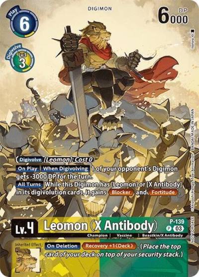 Leomon X Antibody Update Pack 2024 P-139 P Digimon Promotion Cards Digimon card