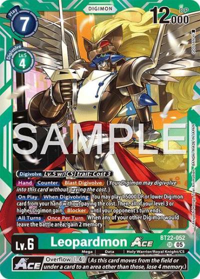 Leopardmon ACE BT22-052 SR Cyber Eden Digimon card